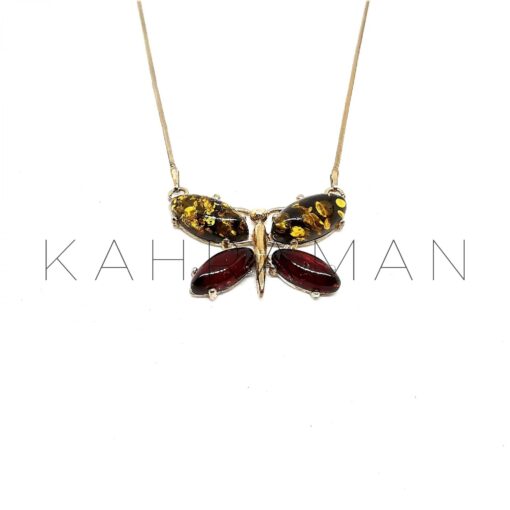 Amber Butterfly Necklace BC0012