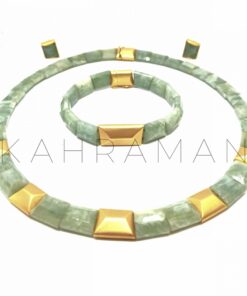 Aquamarine & Gold Jewelry Set B0007