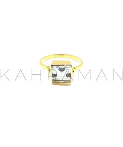 Gold Aquamarine Ring BA0069