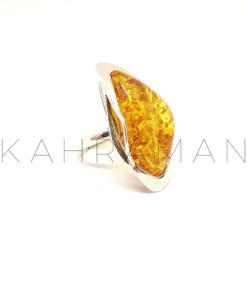 Sterling Silver Amber Ring BA0070