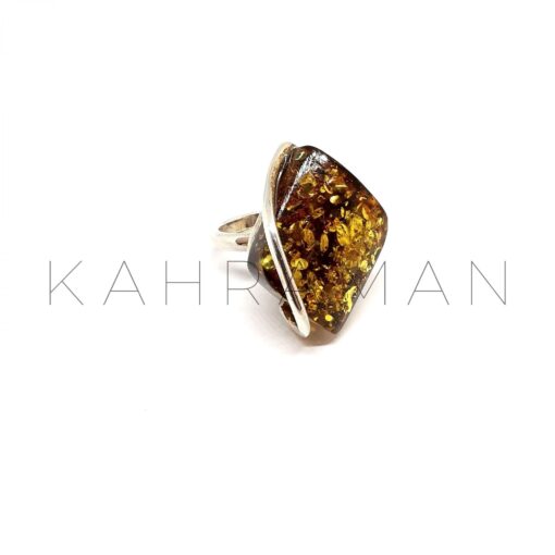 Sterling Silver Amber Ring BA0073