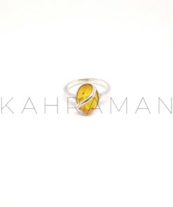 Sterling Silver Amber Ring BA0075