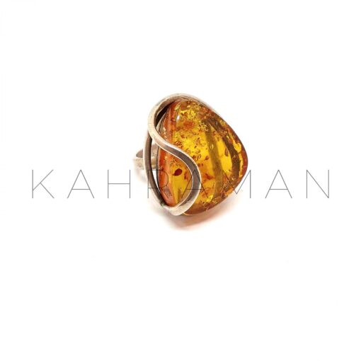 Sterling Silver Amber Ring BA0081