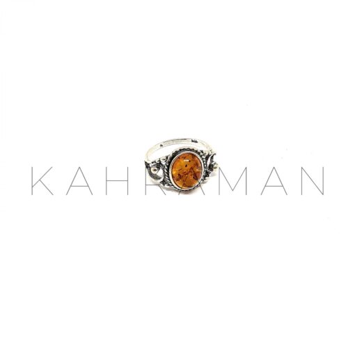 Sterling Silver Amber Ring BA0083