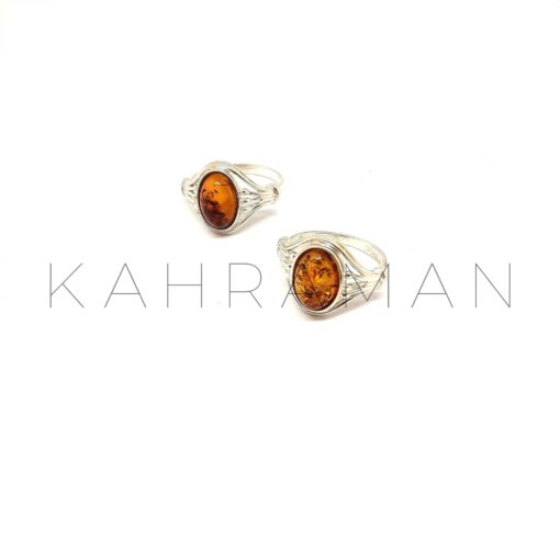 Sterling Silver Amber Ring BA0084