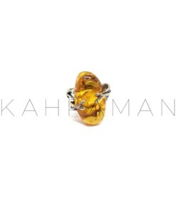 Sterling Silver Amber Ring BA0088
