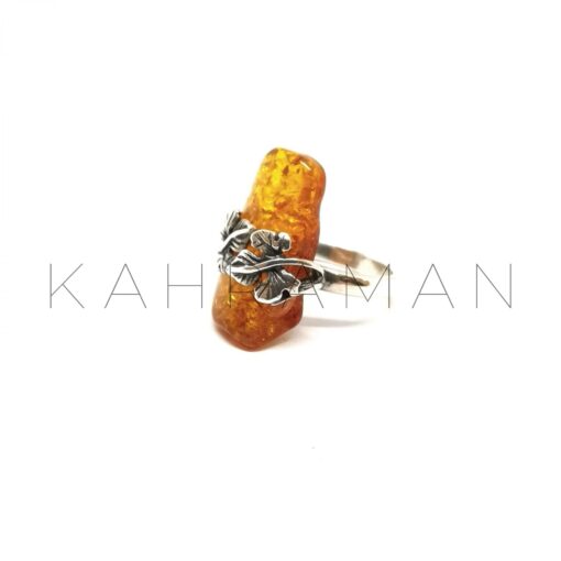 Sterling Silver Amber Ring BA0092