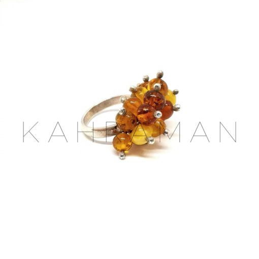 Sterling Silver Amber Ring BA0097