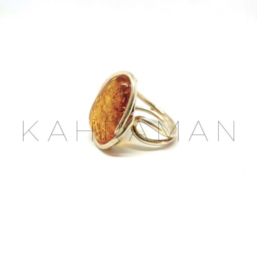 Sterling Silver Amber Ring BA0098