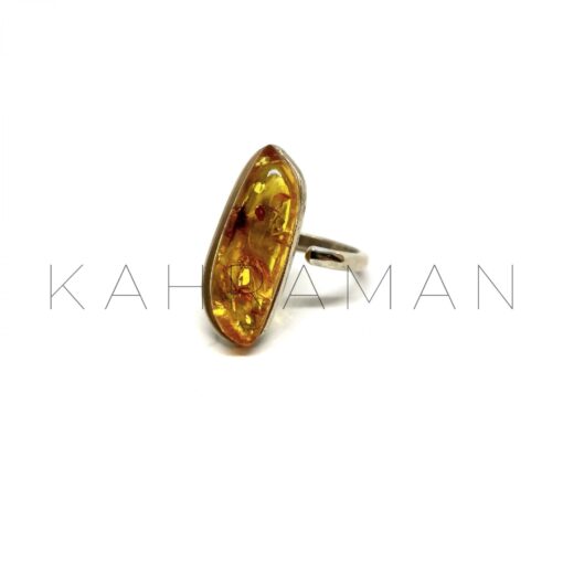 Sterling Silver Amber Ring BA0103