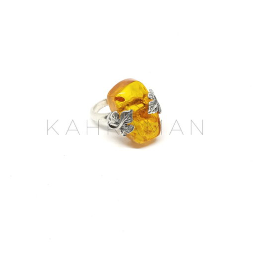 Sterling Silver Amber Ring BA0104