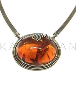 Handmade Silver Amber Necklace BC0069