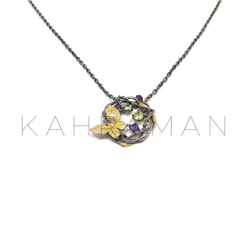 Gemstones Silver Necklace BC0133