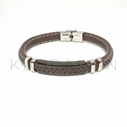 Stainless Steel & Leather Bracelet BB0261