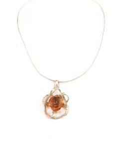 Silver Amber Necklace BC0145