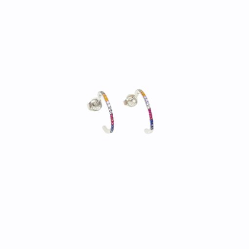Silver rainbow earrings BD2646