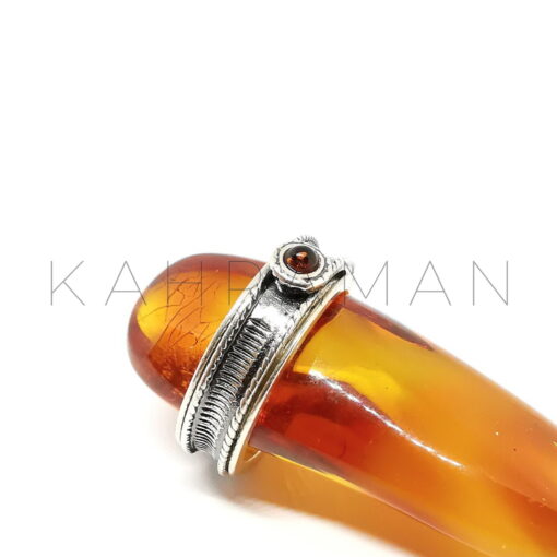 Ανδρικό δαχτυλίδι με κεχριμπάρι BA0166
