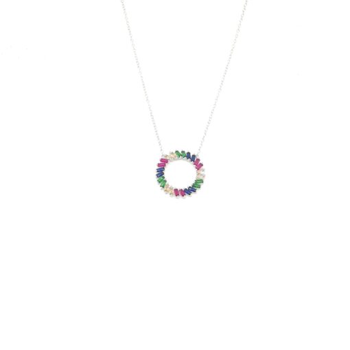 Silver Rainbow Necklace BC2117