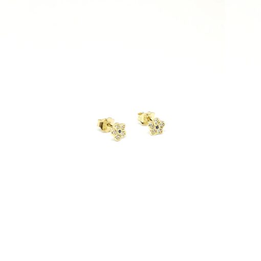 Χρυσά σκουλαρίκια λουλούδια BD0095