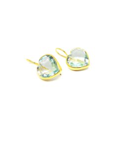 Silver earrings with blue topaz BD0115