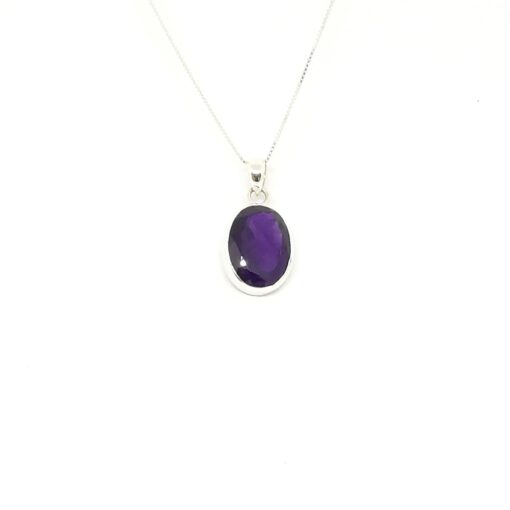 Silver Pendant with Amethyst BE0082
