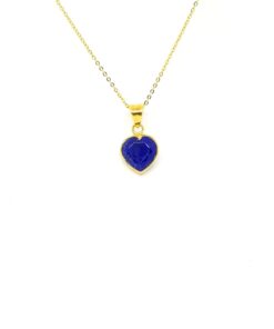 Pendant with heart-shaped lapis lazuli BE0083
